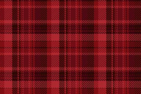 Red plaid seamless pattern. Cozy checkered textile. Ideal for backgrounds, fa Stock Illustration