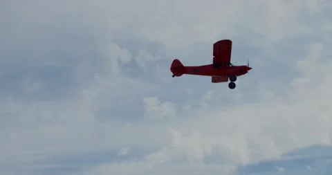 Red plane Stock Footage 166818249