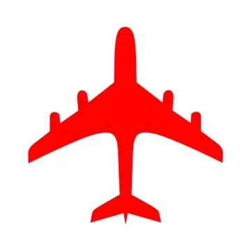 Red plane over white background イラスト素材