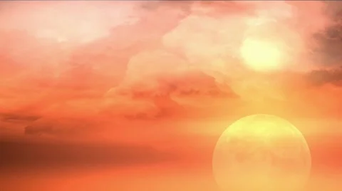 Red planet with clouds and lightnings Видео 54211053