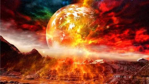 Red planet Stock Illustration