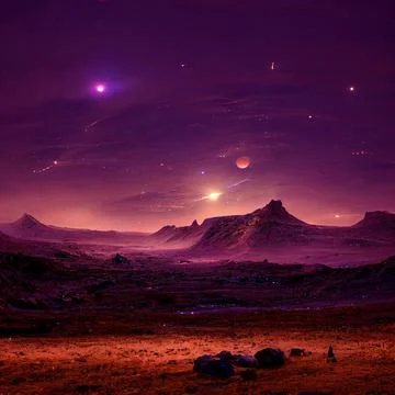 Red planet illustration Stock Illustration