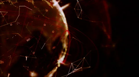 Red Planet made of Particles, rotating sphere. Stock Footage 62788901