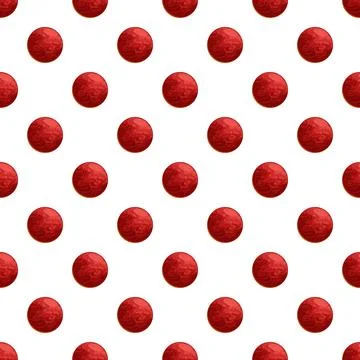 Red planet mars balls seamless repeating pattern Stock Illustration