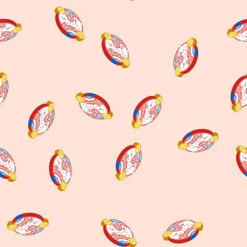 Red planet mars planet isometric icon seamless pattern Stock Illustration