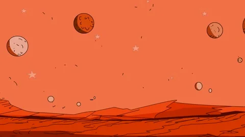 The red planet Mars in silence and peace Stock Footage 242744432