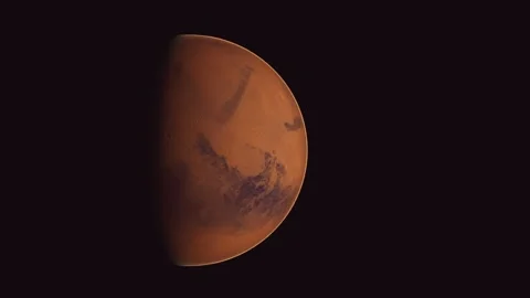 Red planet Mars in the starry sky Video stock 153461968