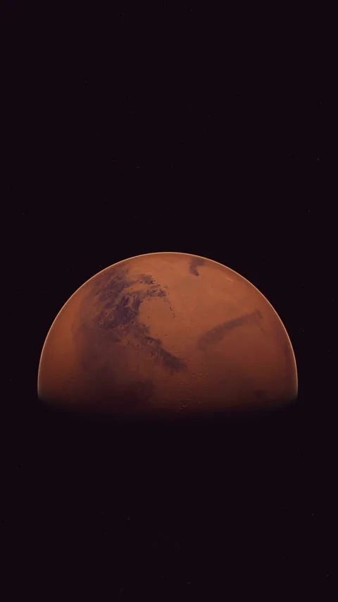 Red planet Mars in the starry sky Stock Footage 306156991