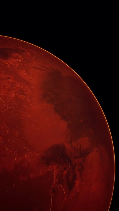 Red planet Mars in the starry sky Stock Footage 311978868