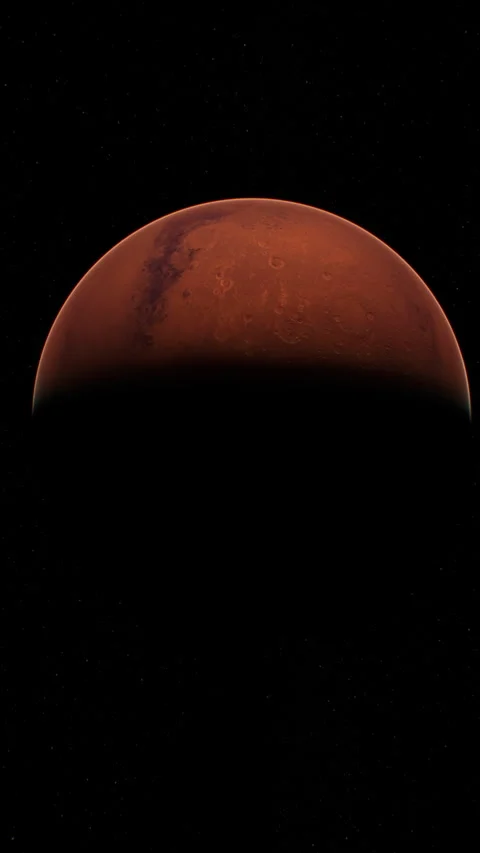 Red planet Mars in the starry sky Stock Footage 311978919