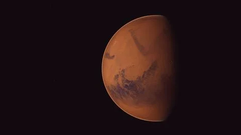 Red planet Mars in the starry sky Stock Illustration