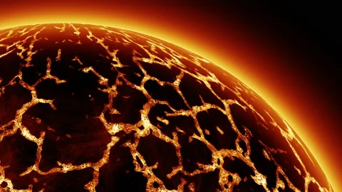 Red planet or Red Dwarf star animation Stock Footage 201675241