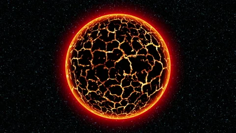 Red planet or Red Dwarf star animation Stock Footage 202315583