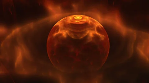 Red planet rotating on black, animation, seamless loop Stock Footage 37349502