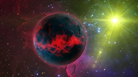 Red Planet in Space Stock Footage 1808252