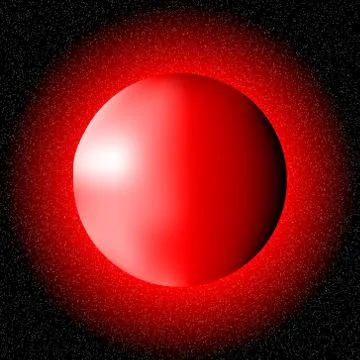 Red planet in space Stock Illustration