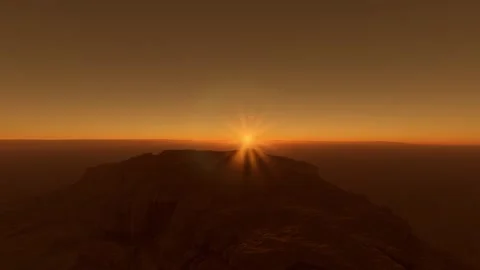Red planet surface of the dunes and rocks in the Martian desert on Mars Stock-Footage 274998913