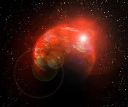 Red planet universe background 스톡 일러스트