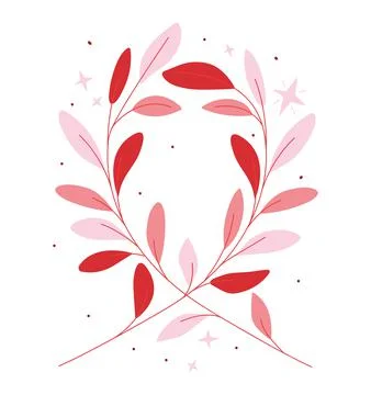 Red plants design Stock Illustration