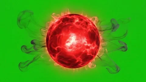 Red Plasma Superpower Effect Chroma Key 4K Video stock 325678867