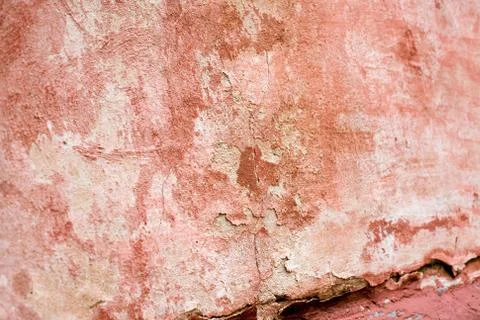 Red plaster wall Stock Photos
