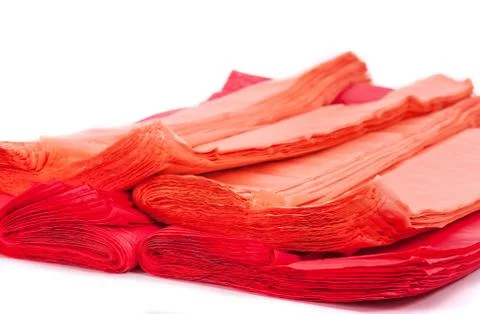 Red plastic bag Stock Photos