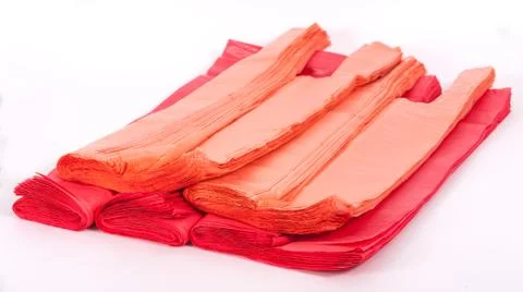 Red plastic bag Stock Photos