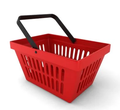 Red plastic basket Stock Illustration