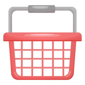 Red plastic basket Stock Illustration