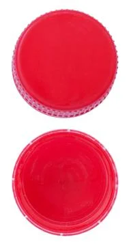 Red plastic bottle caps Stock Illustration