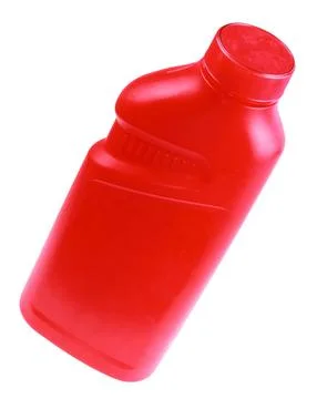 Red Plastic Bottle Isolated Stock Photos