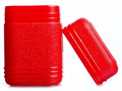 Red plastic box container Stock Photos