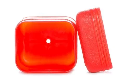 Red plastic box container Stock Photos