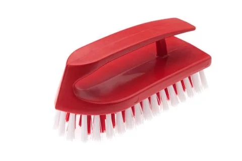 Red plastic brush Stock Photos
