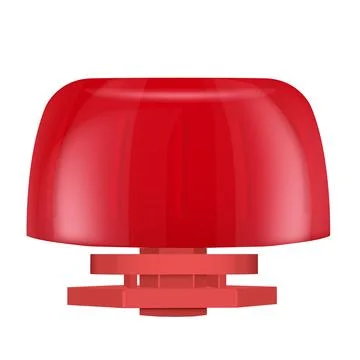 Red plastic cap for pouch bag, realistic vector illustration of 3D doy-pack bag Stock Illustration