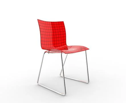 Red Plastic Chair Stock-Illustration