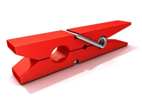 Red plastic clothes pin. Closed Red plastic clothes pin. Closed. Isolated ... Stock Photos