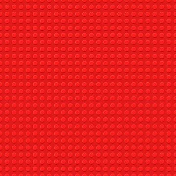 Red plastic construction plate - vector semless background. Toy blocks. Stock Illustration