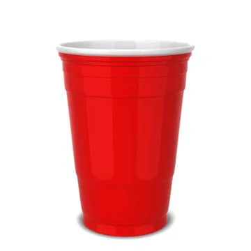 Red plastic cup Stock Illustration
