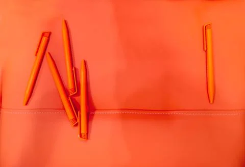 Red plastic handle on a red background of a leather seat Stock Photos