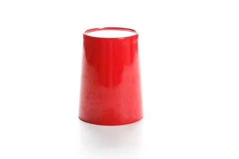 Red plastic mug Stock Photos