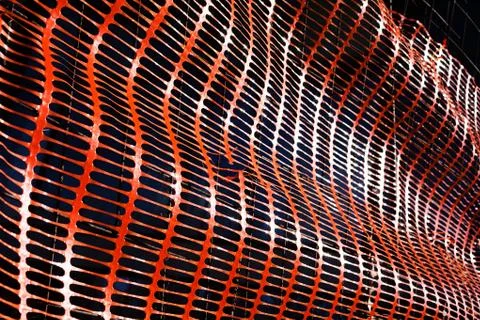 Red plastic safety net Stock Photos