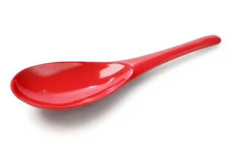 Red plastic scoop Stock Photos