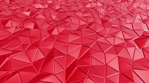Red plastic triangles pattern looping 3D animation Stock Footage 174178395