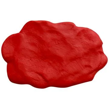 Red plasticine clay blob vector illustration Stock Illustration