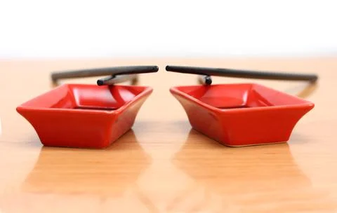 Red plate Stock-Fotos