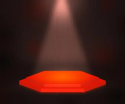 Red platform stage Stock Illustration