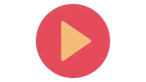 A red play button featuring vibrant yellow and orange colors, symbolizing m.. Stock Footage 333233188