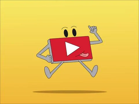 Red Play Button Icon Media Player Symbol Illustration Ilustración de archivo