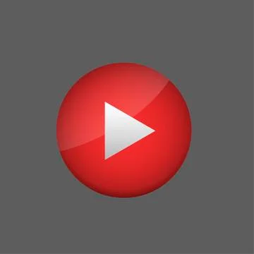 Red play button Stock Illustration